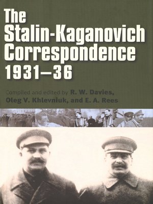 cover image of The Stalin-Kaganovich Correspondence, 1931&#8211;36